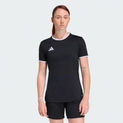 Koszulka Entrada26. Białe koszulki sportowe damskie Adidas, bez wzorów, bez kołnierzyka, bez ramiączek, do piłki nożnej, climacool (adidas). Za 79.95 zł.