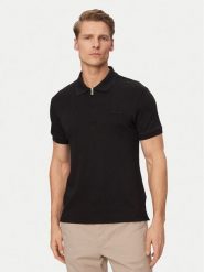 Calvin Klein Polo LV04LE255G Czarny Slim Fit. Czarne koszulki polo męskie Calvin Klein, m, bez wzorów, z bawełny, bez ramiączek. Za 409.99 zł.