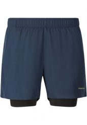 Szorty 2 w 1 Endurance Kros. Niebieskie krótkie spodenki sportowe męskie Endurance, s, bez wzorów, z materiału, do biegania. Za 148.50 zł.