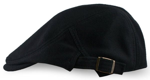 Przejściowy (Wiosno-Jesienny) Kaszkiet, Męski - Jarek - Czarny. Czarne czapki i kapelusze męskie Jarek, na jesień, bez wzorów, z bawełny. Za 49.00 zł.