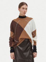 Liu Jo Sweter WF6184 MA15R Kremowy Regular Fit. Białe swetry damskie Liu Jo, m, bez wzorów, z syntetyku, bez kołnierzyka, bez ramiączek, bez kaptura. Za 689.99 zł.