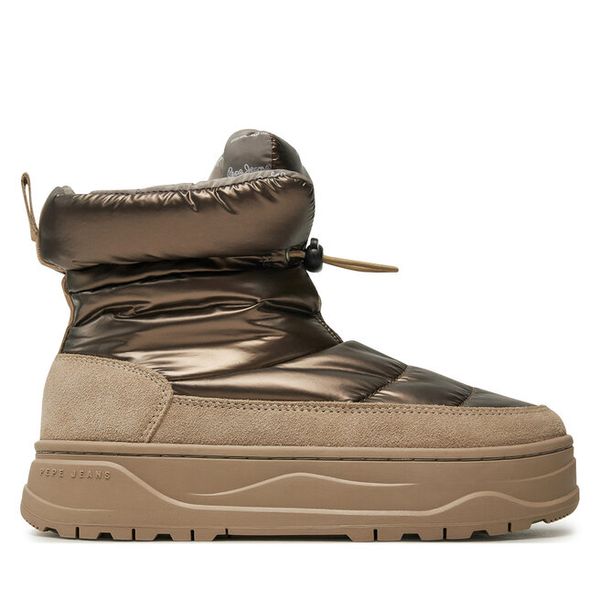 Śniegowce Pepe Jeans. Brązowe śniegowce i trapery damskie Pepe Jeans, z jeansu. Za 289.99 zł.