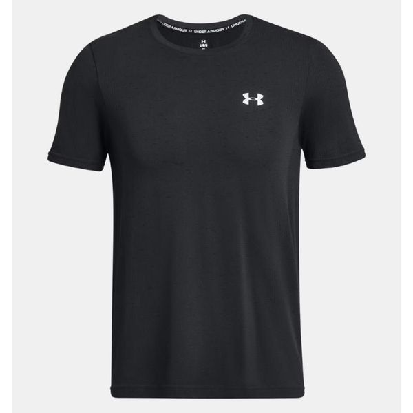 Koszulka męska Under Armour Vanish Seamless. Czarne buty sportowe męskie Under Armour, l, bez wzorów, bez kołnierzyka, bez ramiączek, na fitness i siłownię. Za 149.99 zł.