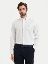 Tommy Hilfiger Koszula Poplin MW0MW43318 Biały Regular Fit. Białe koszule męskie Tommy Hilfiger, m, bez wzorów, z bawełny, bez kołnierzyka, bez ramiączek. Za 409.99 zł.
