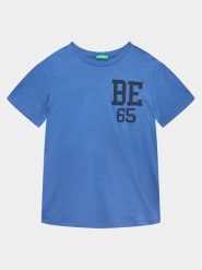 United Colors Of Benetton T-Shirt 3I1XC10BI Niebieski Regular Fit. Niebieskie t-shirty dla chłopców United Colors Of Benetton, bez wzorów, z bawełny, bez ramiączek. Za 59.99 zł.