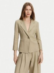 Marella Marynarka Biella 2513041062 Beżowy Regular Fit. Brązowe żakiety damskie Marella, bez wzorów, ze lnu. Za 879.99 zł.