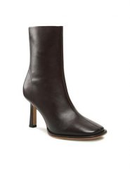 Gino Rossi Botki 105272 Brązowy. Brązowe botki damskie Gino Rossi, ze skóry, bez obcasa, na szpilce, bez zapięcia. Za 268.99 zł.