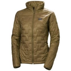 Kurtka narciarska damska izolowana Helly Hansen Lifaloft. Brązowe kurtki damskie Helly Hansen, uniwersalny, bez wzorów, z materiału, bez kaptura, narciarskie. Za 852.00 zł.