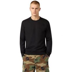 Bluza męska Champion Crewneck Sweatshirt. Czarne bluzy męskie Champion, m, z aplikacjami, z bawełny, bez kaptura. Za 175.99 zł.