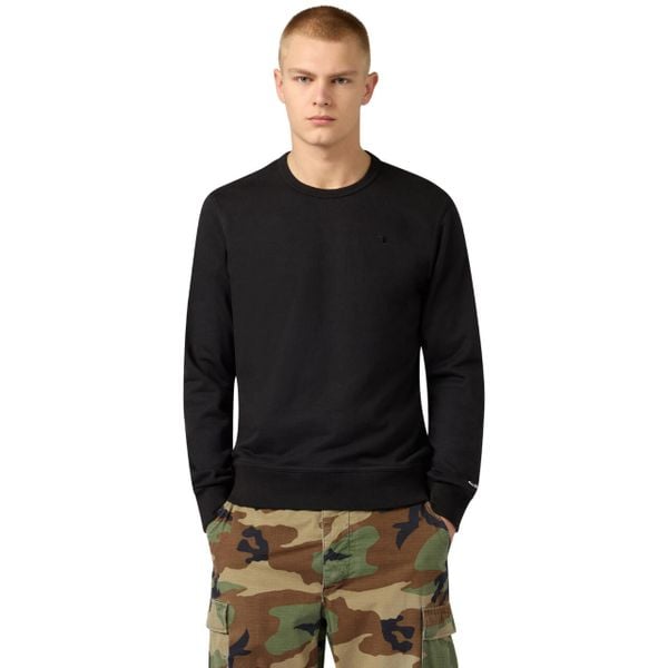 Bluza męska Champion Crewneck Sweatshirt. Czarne bluzy męskie Champion, m, z aplikacjami, z bawełny, bez kaptura. Za 175.99 zł.