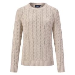 Sweter damski HV Polo Jane. Białe swetry damskie HV POLO, xs, bez wzorów, z bawełny, klasyczne, bez kołnierzyka, bez ramiączek, bez kaptura. Za 451.50 zł.