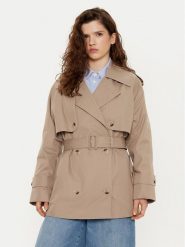 JOOP! Trencz Carrie 10018890 30044820 Beżowy Regular Fit. Brązowe płaszcze damskie JOOP!, bez wzorów, z syntetyku, bez kaptura. Za 839.99 zł.