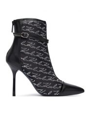 KARL LAGERFELD Botki Sarabande KL30976 Czarny. Czarne botki damskie KARL LAGERFELD, ze skóry, bez obcasa, na szpilce, bez zapięcia. Za 1,099.00 zł.