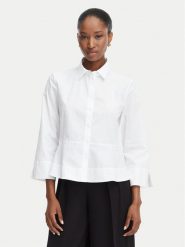 HUGO Koszula Embrella 50562961 Biały Slim Fit. Białe bluzki damskie Hugo, bez wzorów, z bawełny, bez kołnierzyka, bez ramiączek. Za 639.99 zł.