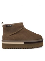 Tommy Jeans Śniegowce Tjw Flatform Snow Boot Suede EN0EN02841 Brązowy. Brązowe śniegowce i trapery damskie Tommy Jeans, z jeansu. Za 519.99 zł.