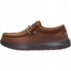 HeyDude Męskie Buty Mokasyny Wsuwane Zamszowe Wally Comf Grain Leather 41. Brązowe mokasyny męskie Hey dude, z materiału. Za 459.00 zł.