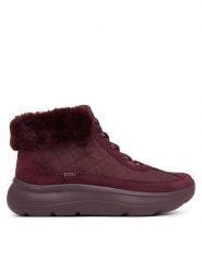 Skechers Trzewiki On-The-Go Encore - Cozy Fit Maisie 144844 Bordowy. Czerwone botki damskie Skechers, ze skóry, bez obcasa, na płaskiej podeszwie, bez zapięcia. Za 359.99 zł.