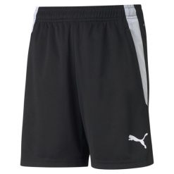 Spodenki piłkarskie dziecięce PUMA Teamliga Training. Białe szorty dla chłopców Puma, na lato, bez wzorów, z materiału, sportowe. Za 113.00 zł.
