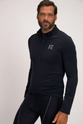 Męska Trykotowa kolarska bluza Odzież rowerowa stójka długi rękaw. Czarna bluzy męskie JAY-PI, m, bez wzorów, z elastanu, bez kaptura. Za 279.99 zł.