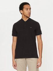 Calvin Klein Polo K10K114139 Czarny Regular Fit. Czarne koszulki polo męskie Calvin Klein, m, bez wzorów, z bawełny, bez ramiączek. Za 209.99 zł.
