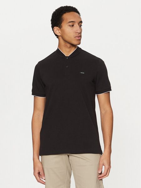 Calvin Klein Polo K10K114139 Czarny Regular Fit. Czarne koszulki polo męskie Calvin Klein, m, bez wzorów, z bawełny, bez ramiączek. Za 189.99 zł.