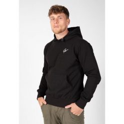 Nelson Hoodie - męska bluza sporotwa z kapturem. Czarne bluzy męskie GORILLA WEAR, m, bez wzorów, z kapturem. Za 282.00 zł.