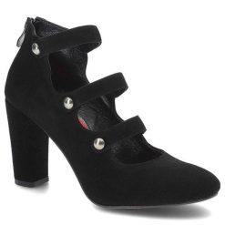 Botki damskie Karino, skóra naturalna na wysokim obcasie, czarne, 2092-003-P. Czarne botki damskie Karino, ze skóry, eleganckie, bez obcasa, na obcasie, bez zapięcia. Za 199.00 zł.