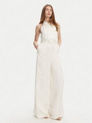 TWINSET Kombinezon 251TT2170 Écru Wide Leg. Sukienki damskie Twinset, bez wzorów, ze lnu, bez kołnierzyka, bez ramiączek. Za 1,059.00 zł.
