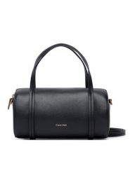 Calvin Klein Torebka Foil Logo Small Duffle Bag LV04F3663G Czarny. Czarne torebki do ręki damskie Calvin Klein, bez wzorów, ze skóry, bez dodatków. Za 489.99 zł.