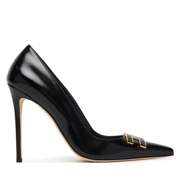 Szpilki Elisabetta Franchi. Czarne szpilki damskie Elisabetta Franchi, bez wzorów, bez obcasa, bez zapięcia. Za 1,761.99 zł.