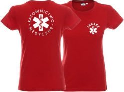 LPP - Promostars Koszulka damska LEKARZ czerwona. Czerwone t-shirty damskie LPP - Promostars, bez wzorów, bez kołnierzyka. Za 73.99 zł.