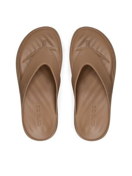 Crocs Japonki Getaway Platform Flip 209410 Brązowy. Brązowe klapki damskie Crocs, bez wzorów, z tworzywa sztucznego, bez obcasa. Za 199.99 zł.
