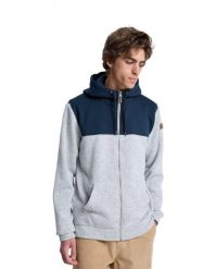 Bluza na zamek dla Mężczyzn KELLER BLOCK ZIP Czarny. Niebieskie bluzy męskie Quiksilver, m, bez wzorów, z materiału, z kapturem. Za 369.99 zł.