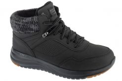 Buty zimowe damskie, Slip-Ins: On-The-Go Stellar - Ariana. Czarne obuwie sportowe damskie Skechers, bez wzorów, z materiału, trekkingowe. Za 489.99 zł.