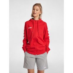 Kurtka z kapturem dla kobiet na zamek Hummel hmlGO cotton. Czerwone kurtki sportowe damskie Hummel, xl, bez wzorów, z bawełny, z kapturem, na fitness i siłownię. Za 234.00 zł.