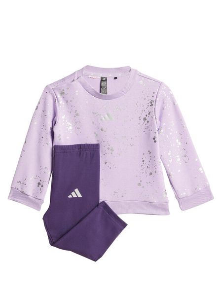 Adidas Komplet bluza i legginsy Everyday Glam JW2434 Fioletowy Regular Fit. Fioletowe bluzy dla dziewczynek Adidas, bez wzorów, z bawełny, bez ramiączek, bez kaptura. Za 179.99 zł.