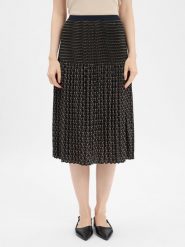 Opus Plisowana spódnica damska - Ribane London Kobiety Sztuczne włókno czarny|zielony wzorzysty, 38. Czarne spódnice damskie Opus, bez wzorów, z włókna, plisowane. Za 399.95 zł.