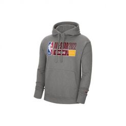 Bluza sportowa męska Nike Fleece Essential All-star Weekend 2022. Szare bluzy męskie Nike, m, bez wzorów, z kapturem. Za 377.00 zł.