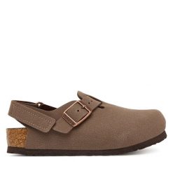 Sandały Birkenstock. Brązowe sandały chłopięce Birkenstock, bez zapięcia. Za 299.99 zł.