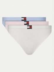 Tommy Hilfiger Komplet 3 par stringów UW0UW05641 Kolorowy. Stringi damskie Tommy Hilfiger, s, bez wzorów, z bawełny. Za 99.99 zł.
