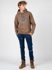 Guess Bluza | M2RQ01KAUK0 | Mężczyzna | Brązowy. Brązowe bluzy męskie Guess, m, z aplikacjami, z bawełny, bez kaptura. W wyprzedaży za 239.00 zł.