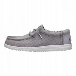 HeyDude Męskie Mokasyny Wally Perforated. Szare mokasyny męskie Hey dude, z materiału. Za 289.00 zł.