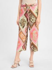 Comma Spodnie typu culottes Kobiety wiskoza różowy|wielokolorowy, 42. Czerwone spodnie materiałowe damskie comma, bez wzorów, z wiskozy. Za 279.95 zł.