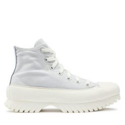 Trzewiki Converse. Niebieskie botki damskie Converse, retro, bez obcasa, na płaskiej podeszwie, bez zapięcia. Za 379.99 zł.