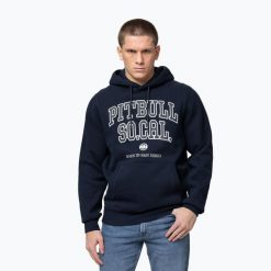 Bluza męska Pitbull So Cal Hooded. Niebieskie bluzy sportowe męskie PITBULL, m, bez wzorów, z bawełny, bez kaptura. Za 179.99 zł.