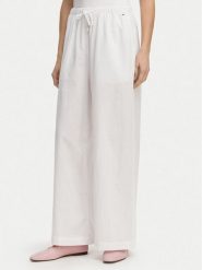 Tommy Hilfiger Spodnie materiałowe UW0UW06431 Biały. Białe spodnie materiałowe damskie Tommy Hilfiger, m, bez wzorów, z bawełny. Za 289.99 zł.