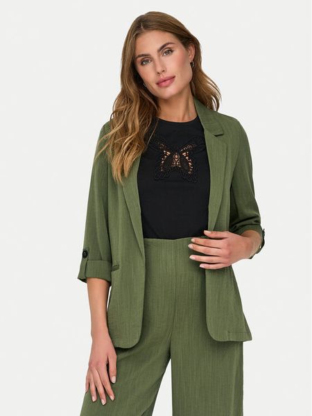 ONLY Marynarka Marsa 15308084 Zielony Loose Fit. Zielone żakiety damskie Only, s, bez wzorów, z wiskozy. Za 129.99 zł.