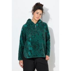 Damskie Polarowa bluza z kapturem krótka wzór kwiatowy/w panterkę kaptur. Zielone bluzy damskie Ulla Popken, plus size, bez wzorów, z materiału, z kapturem. Za 239.99 zł.