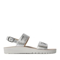 Sandały Geox. Szare sandały dziewczęce Geox, bez zapięcia. Za 249.99 zł.