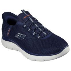 Sneakersy Skechers Summits - Wysoka Klasa Dorosłych. Niebieskie buty sportowe męskie Skechers, z materiału, bez zapięcia, na fitness i siłownię. Za 279.00 zł.